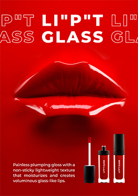 Painless plumping gloss with a non-sticky lightweight texture that moisturizes and creates voluminous glass-like lips.
