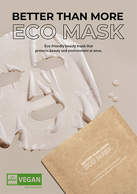 Eco-friendly beauty mask that protects beauty and environment at once.