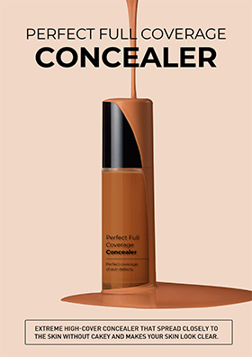 Extreme high-cover concealer that spread closely to the skin without cakey and makes your skin look clear.