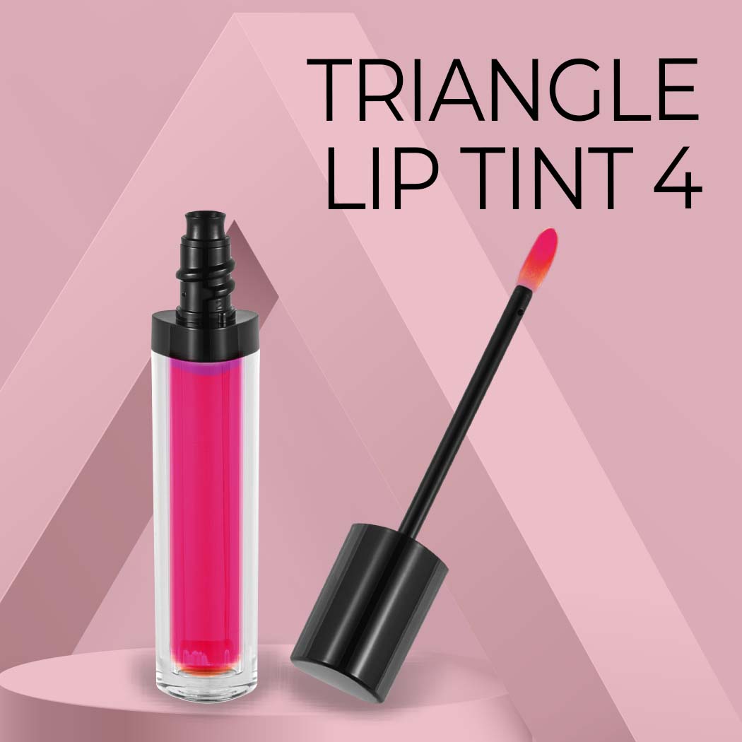 Triangular shaped lip tint component